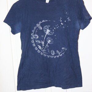 Fifth Sun Medium Blue Dandelion Moon T-Shirt